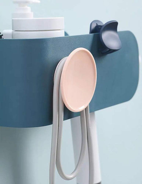 Try hair dryer holder wall mount blow hair dryer rack with cabinets styling tool organizer storage shelf for hair dryer premium white