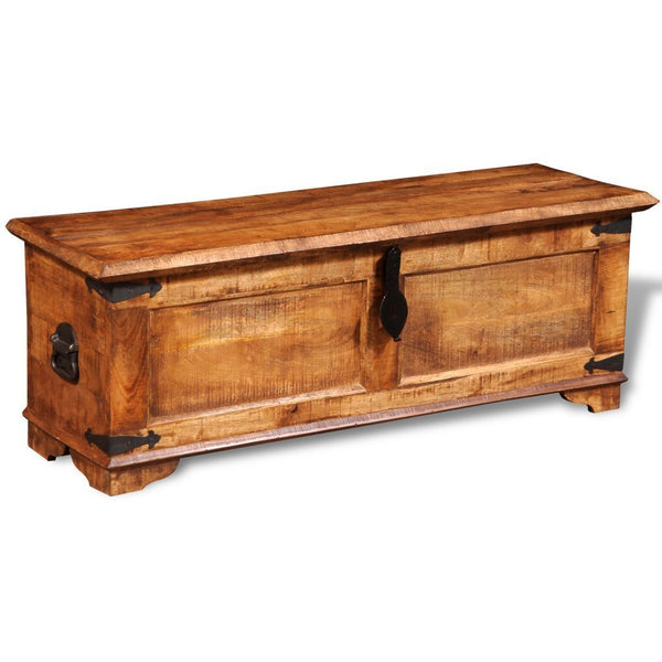Try festnight mango wood storage chest box wooden trunk case cabinet container with handles for bedroom closet home organizer collection
