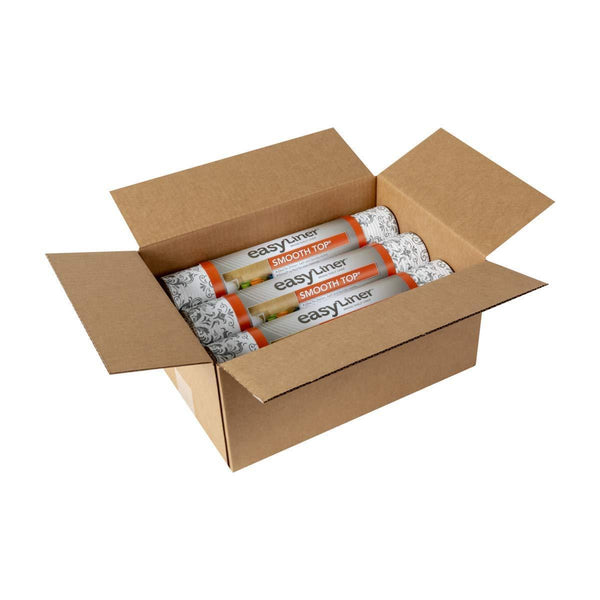 Top rated duck smooth top easy liner shelf liner top cabinet multipack 6 rolls each 12 width 10 length grey damask fð¾ur ñ€ð°ñ�k