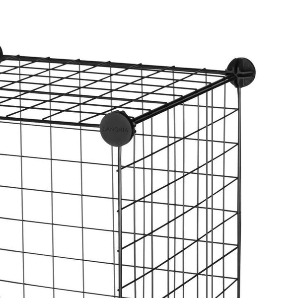 Products langria metal wire storage cubes modular shelving grids diy closet organization system bookcase cabinet 16 regular cube