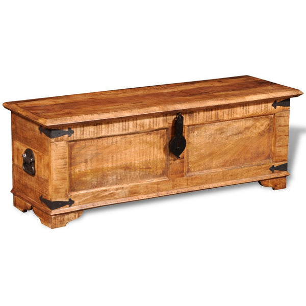 The best festnight mango wood storage chest box wooden trunk case cabinet container with handles for bedroom closet home organizer collection
