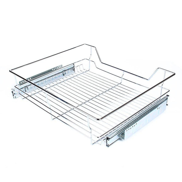 Great gototop kitchen sliding cabinet organizer pull out chrome wire storage basket drawer for kitchen cabinets cupboards 20 3 17 35 3