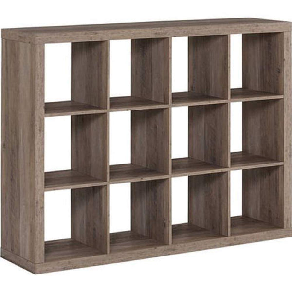 Featured better homes and gardens bookshelf square storage cabinet 4 cube organizer weathered white 4 cube rustic gray 12 cube