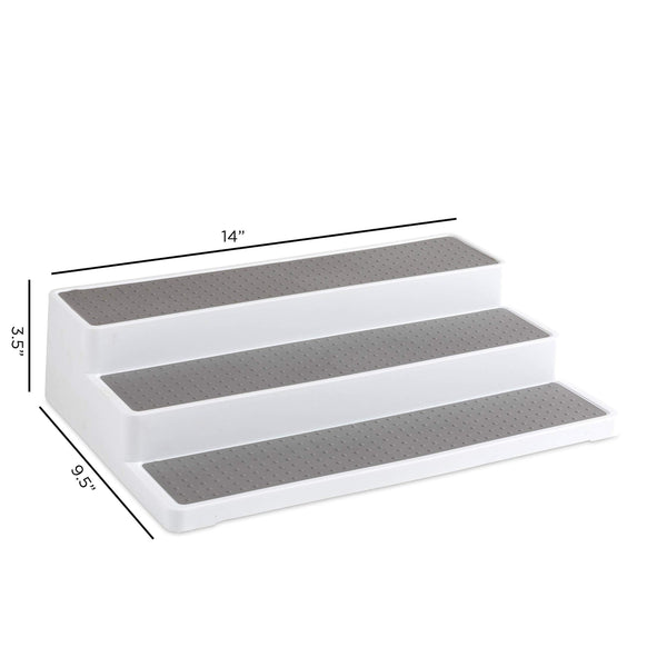 Best seller  homeries 3 tier spice rack 2 pack modern design waterproof and non skid shelf kitchen organizer for pantry cabinet or countertop use