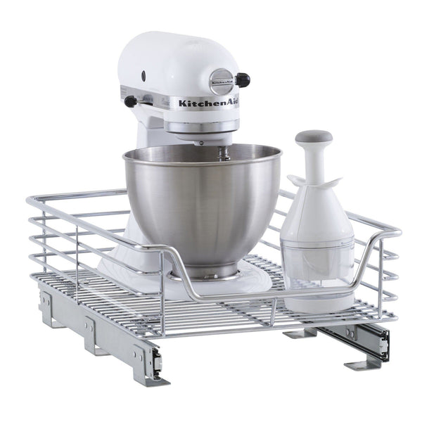 Great household essentials c1521 1 glidez extra deep under sink sliding organizer pull out cabinet shelf chrome 14 5 inches wide