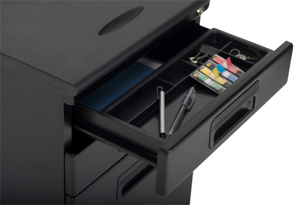 Get craft hobby essentials 62002 metal 3 vertical mobile filing cabinet 15 75 w x 22 d craft supply storage with locking drawers in black