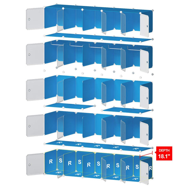 Kitchen yozo modular wardrobe portable clothes closet garment rack polyresin storage organizer bedroom armoire cubby shelving unit dresser multifunction cabinet diy furniture black 25 cubes