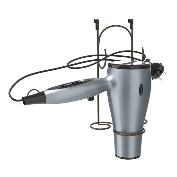 Featured lavish home hair dryer holder over the cabinet door hanging caddy bathroom styling rack holster for curling iron blow dryer and flat iron