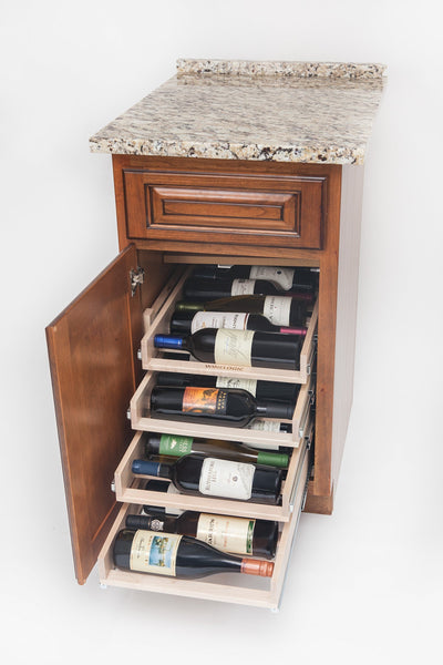 Amazon best wine logic wl maple24 in cabinet sliding tray wine rack 24 bottle solid maple wood unstained with clear satin lacquer finish