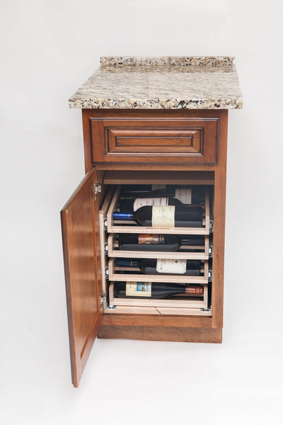 Best wine logic wl maple24 in cabinet sliding tray wine rack 24 bottle solid maple wood unstained with clear satin lacquer finish