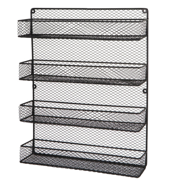 Amazon best bbbuy 4 tier spice rack organizer wall mounted country rustic chicken holder large cabinet or wall mounted wire pantry storage rack great for storing spices household stuffs