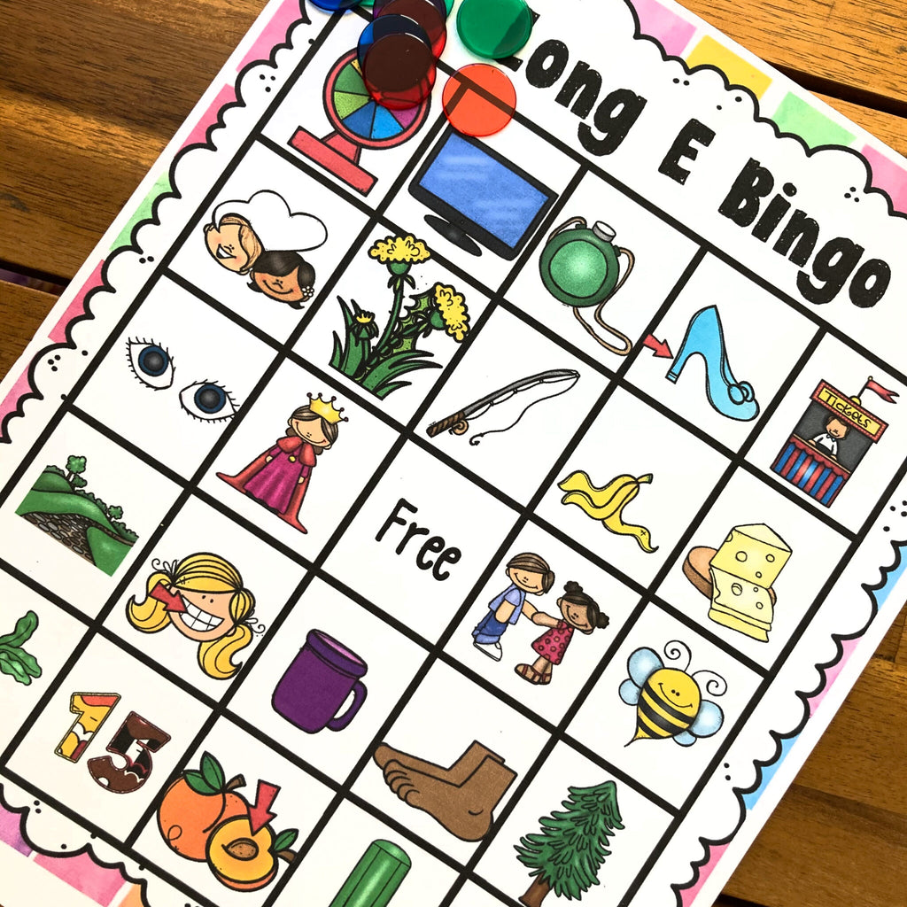 Long ee Words BINGO – Vowel Teams Game