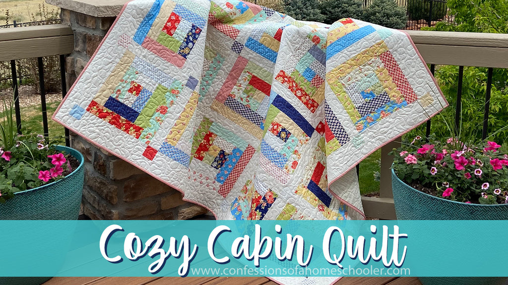 Erica’s EASY  Cozy Log Cabin Quilt // TUTORIAL!