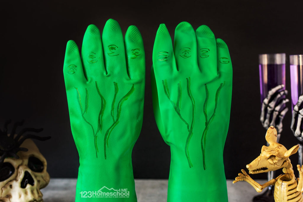 Frankenstein’s Hand Halloween Science Experiment