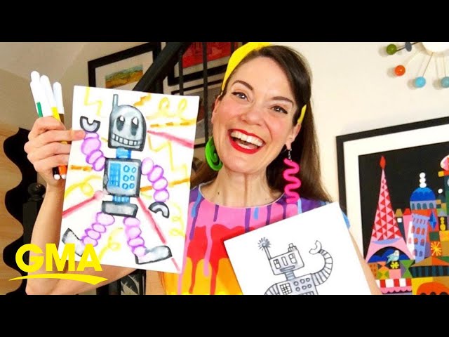 Thousands tuned in as Cassie Stephens demonstrated a robot art projects for children who are quarantined during the COVID-19 outbreak.
