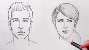 Learn how to draw faces step by step from scratch