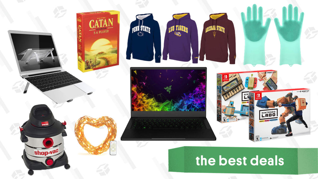 Friday's Best Deals: PlayStation Plus, Razer Laptop, Catan, Nintendo Labo, Shop-Vac, and More