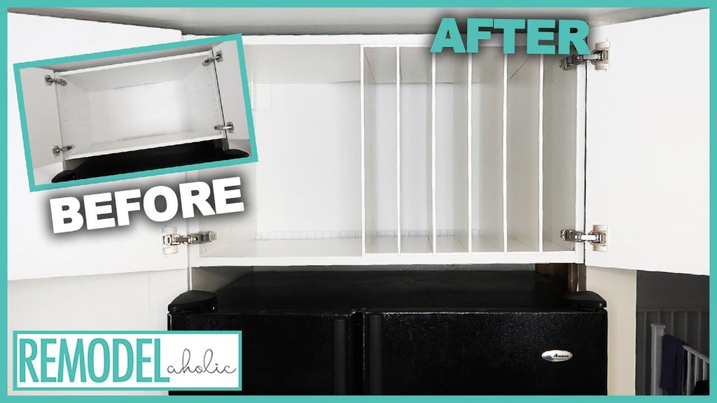 Ikea Hack | DIY Refrigerator Cabinet Dividers for Better Kitchen Organization by Remodelaholic (1 year ago)