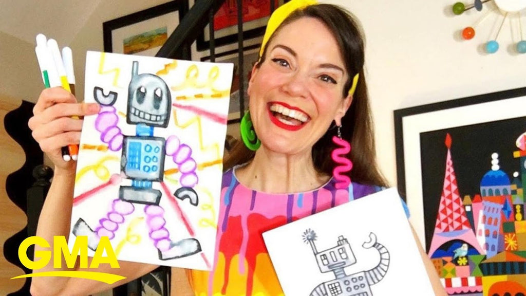 Thousands tuned in as Cassie Stephens demonstrated a robot art projects for children who are quarantined during the COVID-19 outbreak.