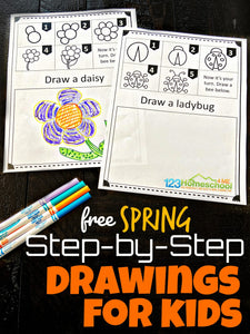 SPRING Step by Step Drawings for Kids