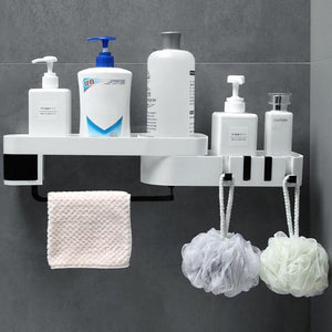 Bathroom Rotating Adjustable Shampoo Wall Shelf Organizer