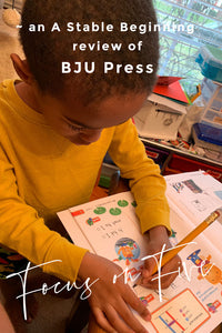 Christian Kindergarten Homeschool Curriculum from BJU Press: Focus on Five ~ a TOS review