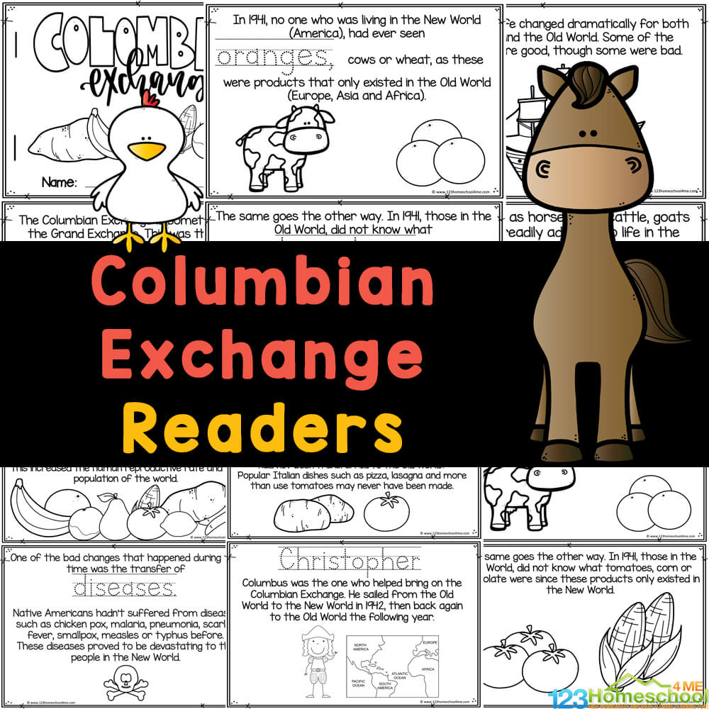 FREE Columbian Exchange for Kids Printable Readers