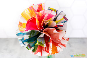 Spin Art Paint Flower Craft for Kids