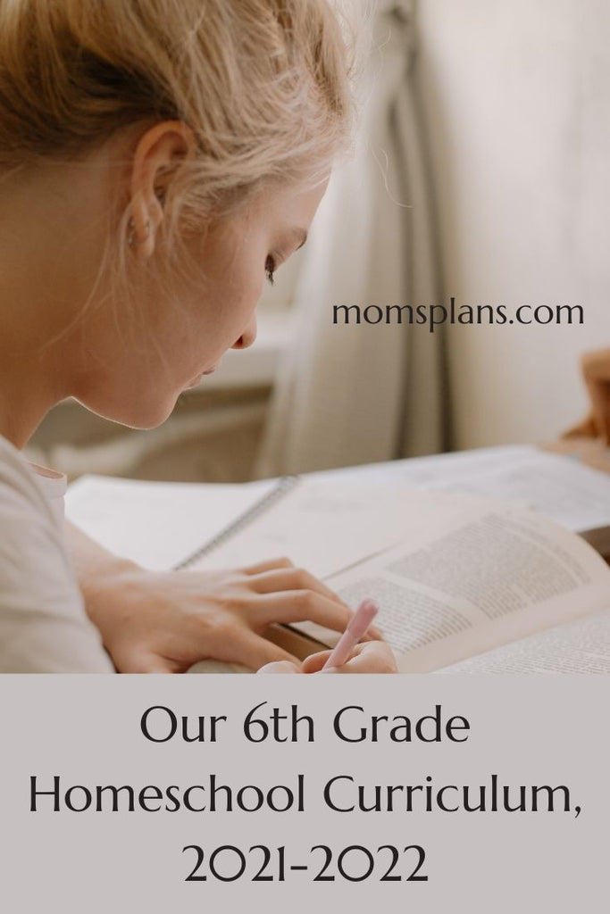 Our 6th Grade Homeschool Curriculum 2021-2022