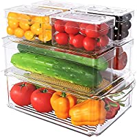 Set of 7 Fridge Organizer Stackable Refrigerator Organizer Bins only $25.64