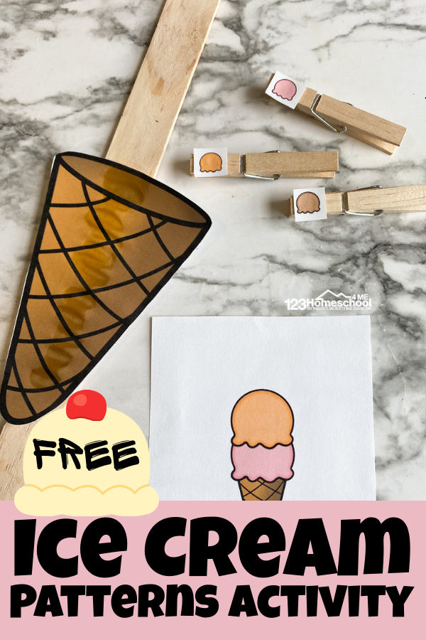 Ice Cream Scoops Patterns Activity