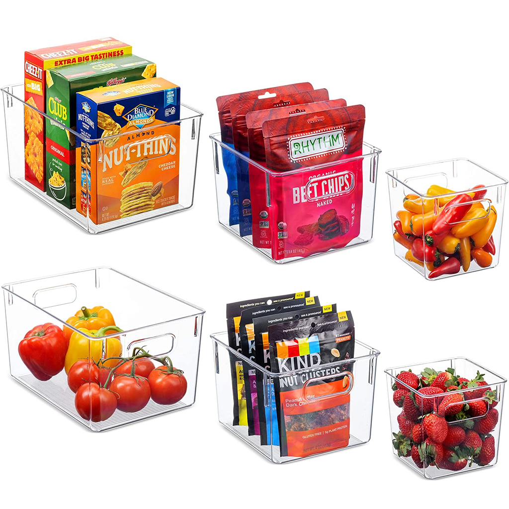 Set of 6 Clear Plastic Pantry Organizers Only $14.99!