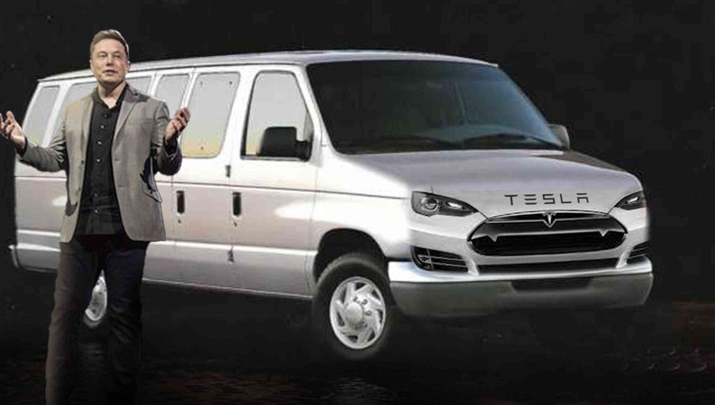 Elon Musk Unveils The Tesla Model H Homeschooler Van That Will Fit All His Kids