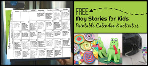 May Activity Calendar with Stories for Kids
