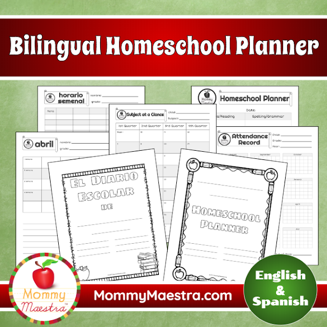 Free Bilingual Homeschool Planner