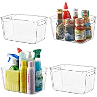 4-Piece Clear Large Storage Organizer Basket Set only $20.00