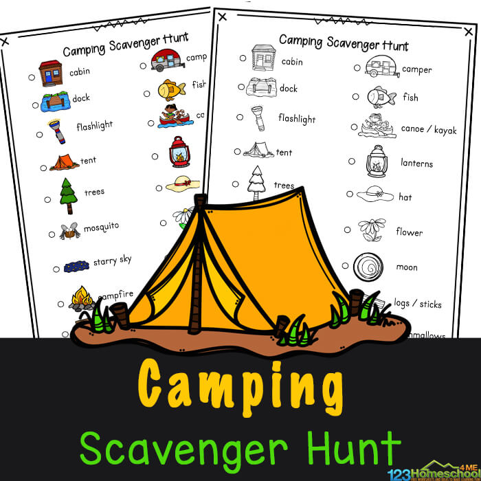 Camping Scavenger Hunt for Kids