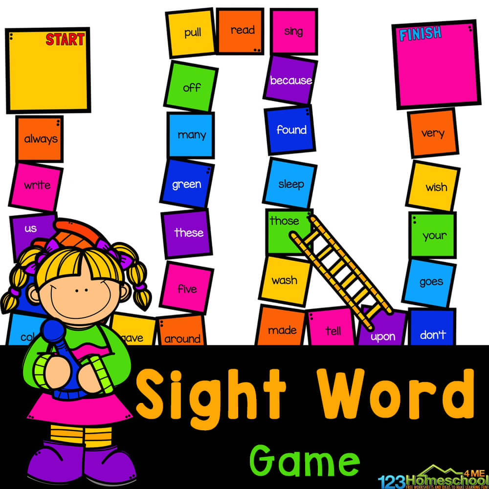 Free Printable 2nd Grade Sight Words Game
