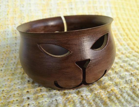 Minimalist Wooden Yarn Bowl