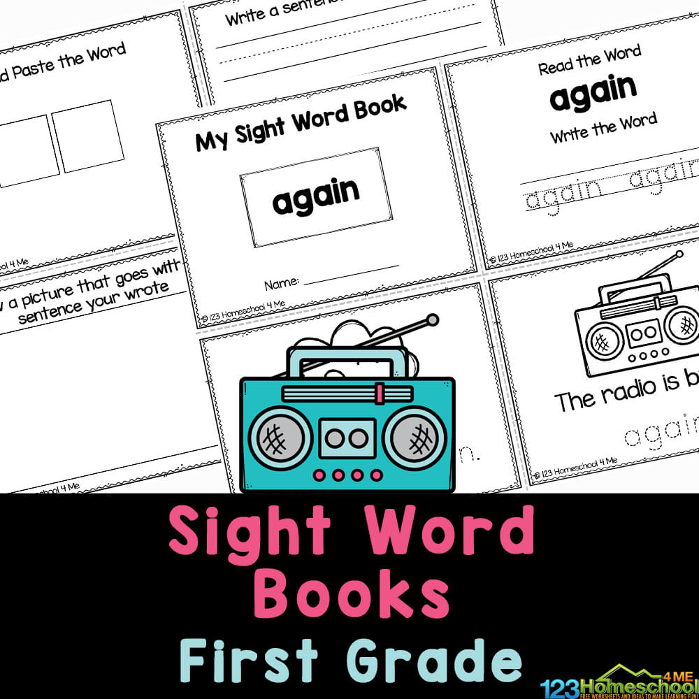 FREE First Grade Sight Words Printable Books