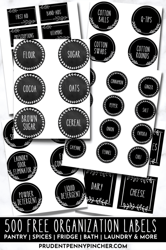 500 Free Printable Labels for Organization