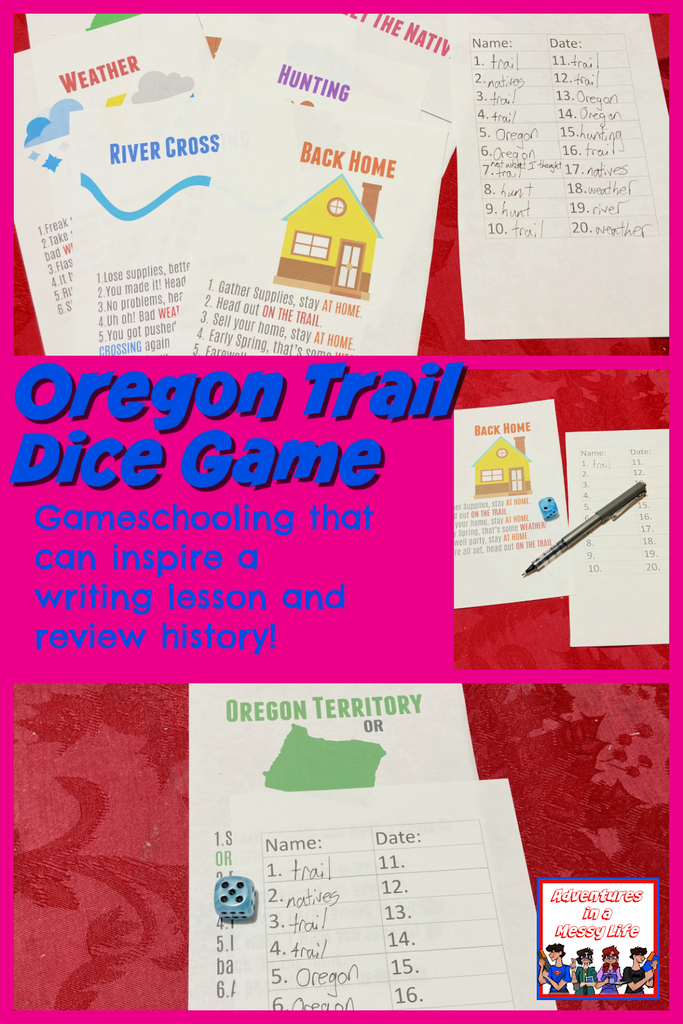 Oregon Trail dice game