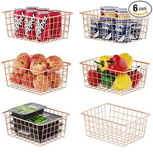 6-Pack Metal Wire Storage Basket (11" x 8.6" x 4.7") only $20.00