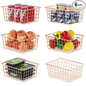 6-Pack Metal Wire Storage Basket (11" x 8.6" x 4.7") only $20.00