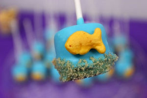 Marshmallow Goldfish Pops