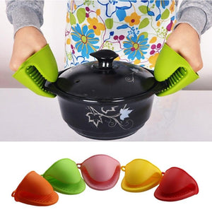 1 PCS Anti-scald Thicken Silicone Kitchen Organizer Insulated Heat Pot Clips Microwave Oven Gloves Hot Plate Clip