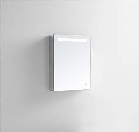 Best aquadom pacifica 20in x 26in x 5in left hinge led medicine cabinet automatic defogger touch screen button electrical outlet