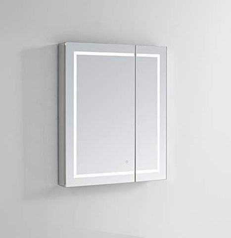 New aquadom royale plus 36in x 36in x 5in large led medicine cabinet automatic defogger touch screen button dimmer electrical outlet