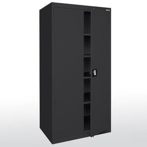 Storage organizer sandusky lee ea4r462478 09 welded steel elite storage cabinet with adjustable shelves 24 length x 46 width x 78 height black