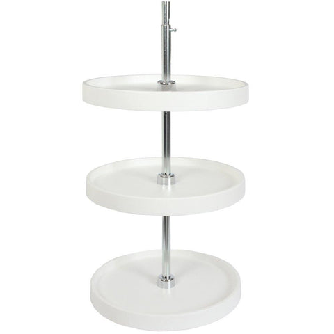 Organize with knape vogt pfn18s3t w 40 25 by 18 by 18 inch 3 tier round polymer lazy susan cabinet organizer full